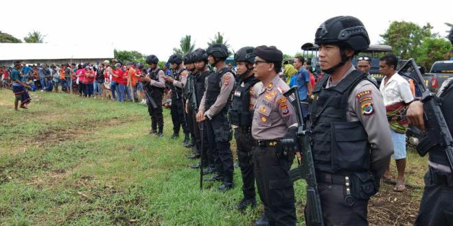 Para Kapolsek di Sumba Barat Manfaatkan Ritual Pasola Beri Himbauan Kamtibmas