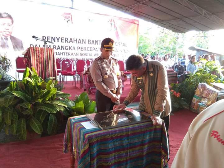 Kapolres Belu Hadiri Kegiatan Menteri Sosial RI Idrus Marham di Tapal Batas RI-RDTL