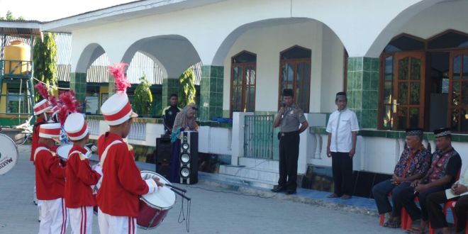 Beri Sambutan Saat Kepada Peserta Pawai Ta’aruf, Iptu Jumaeni Beri Ajakab Tangkal Hoax Dan Ujaran Kebencian