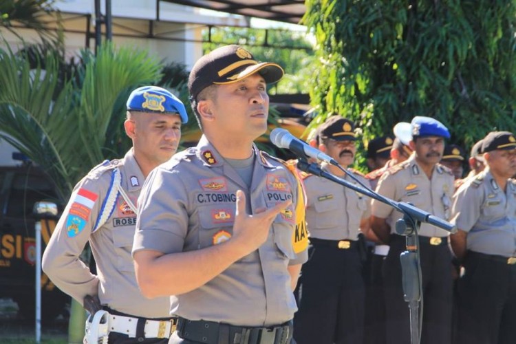 Kejadian Mako Brimob, Kapolres Belu Perintahkan Jajaran Kibarkan Bendera Setengah Tiang dan Perketat Keamanan Mako