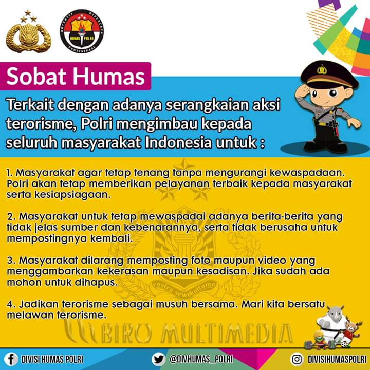 Kadiv Humas: Masyarakat Agar Tenang dan Waspada