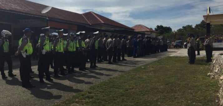 Polres Rote Ndao Gelar Apel Kesiapan Pengamanan Debat Kandidat Calon Bupati dan Wakil Bupati