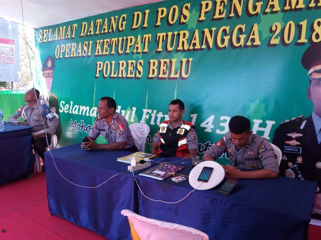 Tekan Kriminalitas dan Laka Lantas Selama Arus Mudik, Polres Belu dan Jajaran Siaga Penuh di Pos Pengamanan