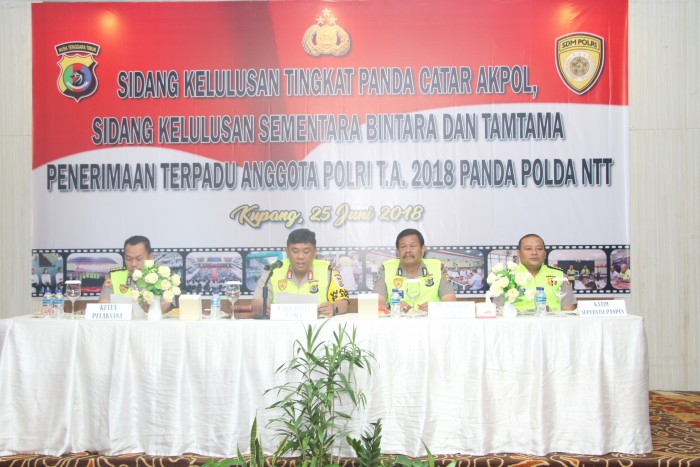 Sidang Kelulusan Tingkat Panda Catar Akpol, Sidang Kelulusan Sementara Bintara dan Tamtama Penerimaan Terpadu Anggota Polri TA. 2018 Panda Polda NTT