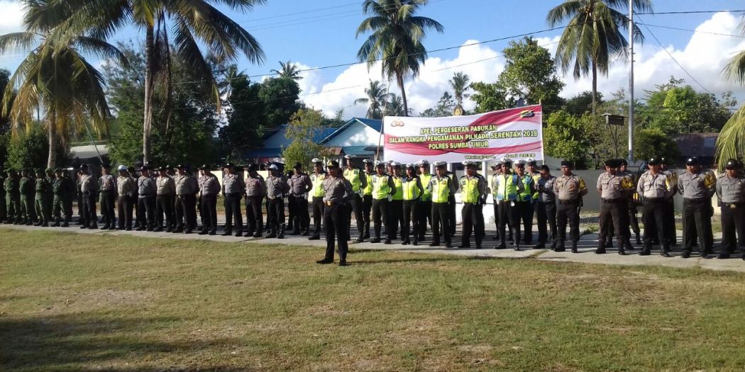 H-2 Pilkada Serentak 2018, Polres Sumba Timur Gelar Apel Serpas