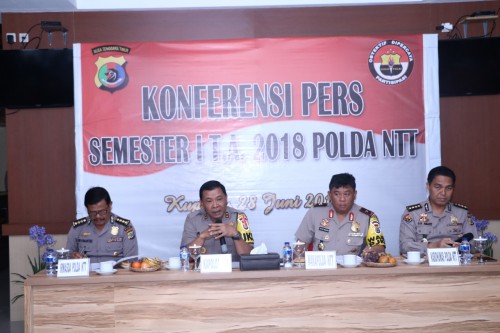 Kapolda NTT : Gangguan Kamtibmas Semester I tahun 2018 Menurun dibandingkan tahun 2017