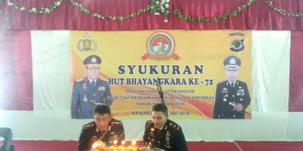 Syukuran HUT Bhayangkara ke -72 di Pimpin Langsung Kapolres Sumba Barat