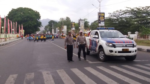 Sat Lantas Polres Sikka kawal Kegiatan Jalan Santai