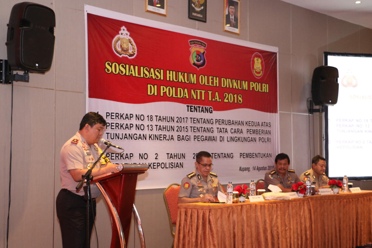 Sosialisasi Divisi Hukum Polri Di polda NTT