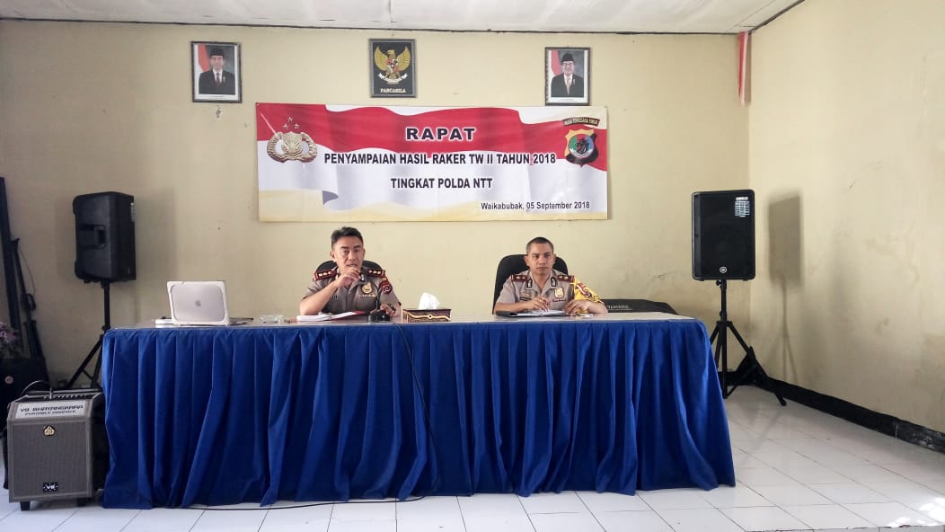 Polres Sumba Barat gelar Rapat Penyampaian Hasil Raker TW II tahun 2018