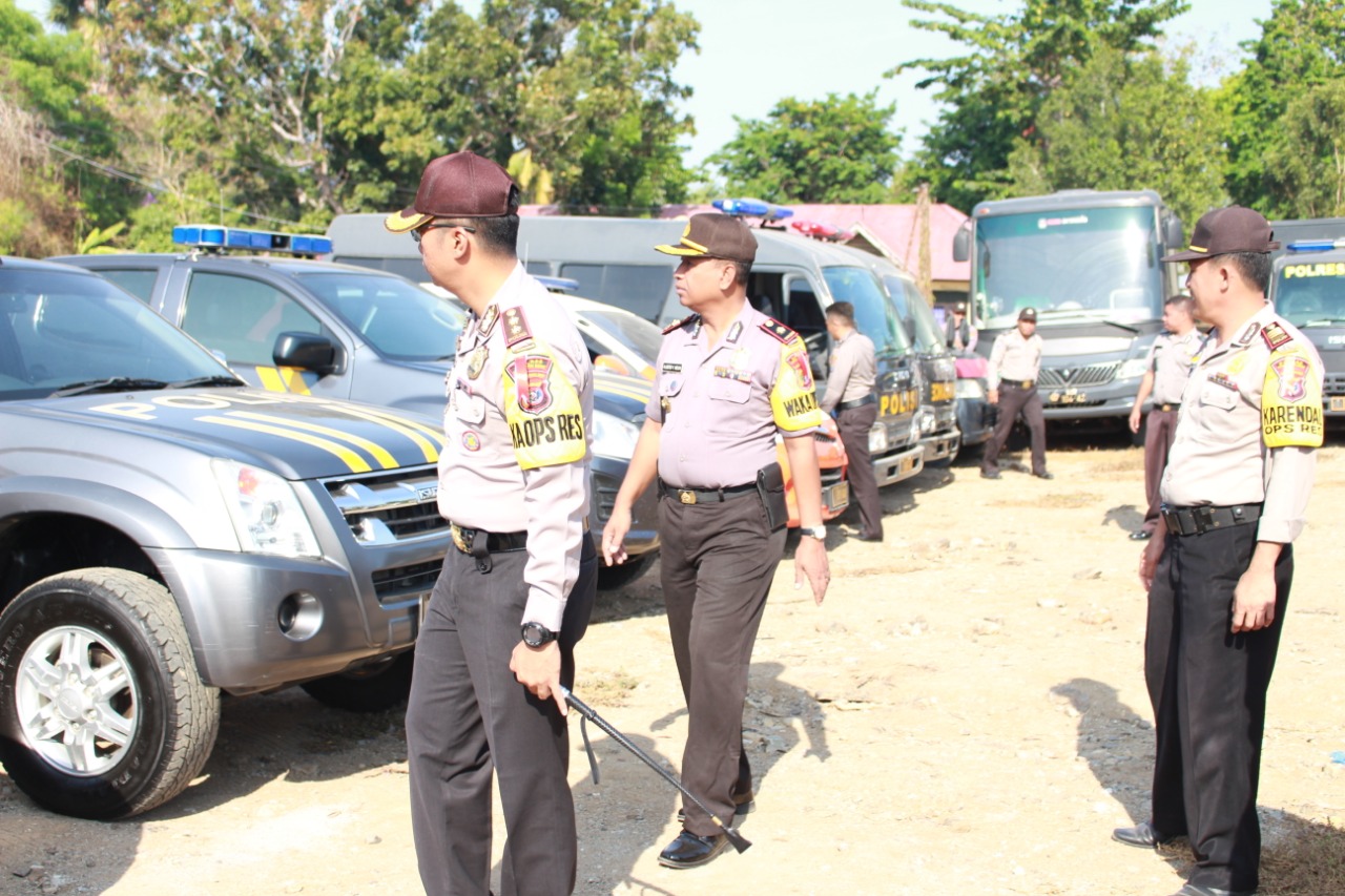 Ops Mantap Brata 2018, Polres Mabar Gelar Apel Pemeriksaan Kendaran dan Logistik