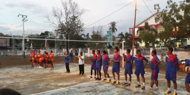 Tim Voli Putra Polres TTU Menangkan Babak Penyisihan Turnamen Voli TTU Cup