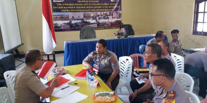 Itwasda Polda NTT lakukan Wasrik di Polres Sumba Barat