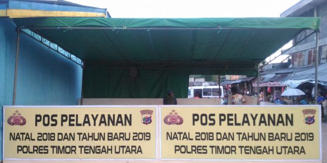 Sambut Natal dan Tahun Baru, Polres TTU Buka Dua Pos Pelayanan