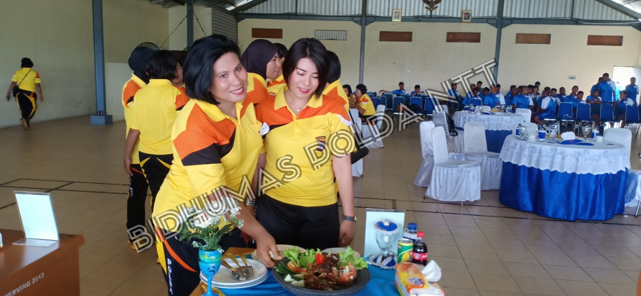 Polwan Polda NTT Juara 1 Lomba Memasak Dalam Rangka HUT Kowal ke- 56