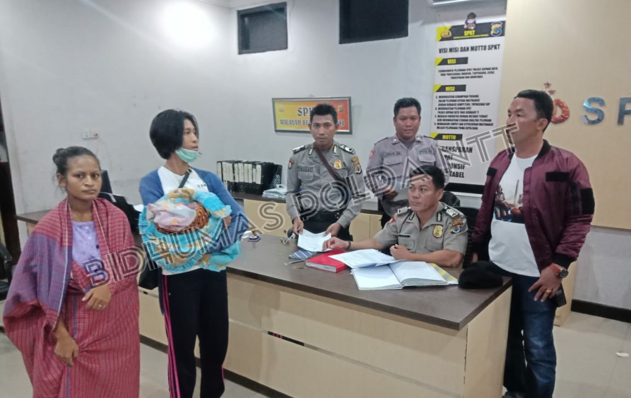 Polsek kelapa lima Mengamankan Pelaku Pembuangan Bayi di Oesapa Barat