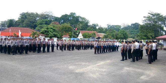 Pengamanan Malam Tahun Baru, Polres SB Berikut 13 Polsek Jajaran Gelar Apel Sore Serentak