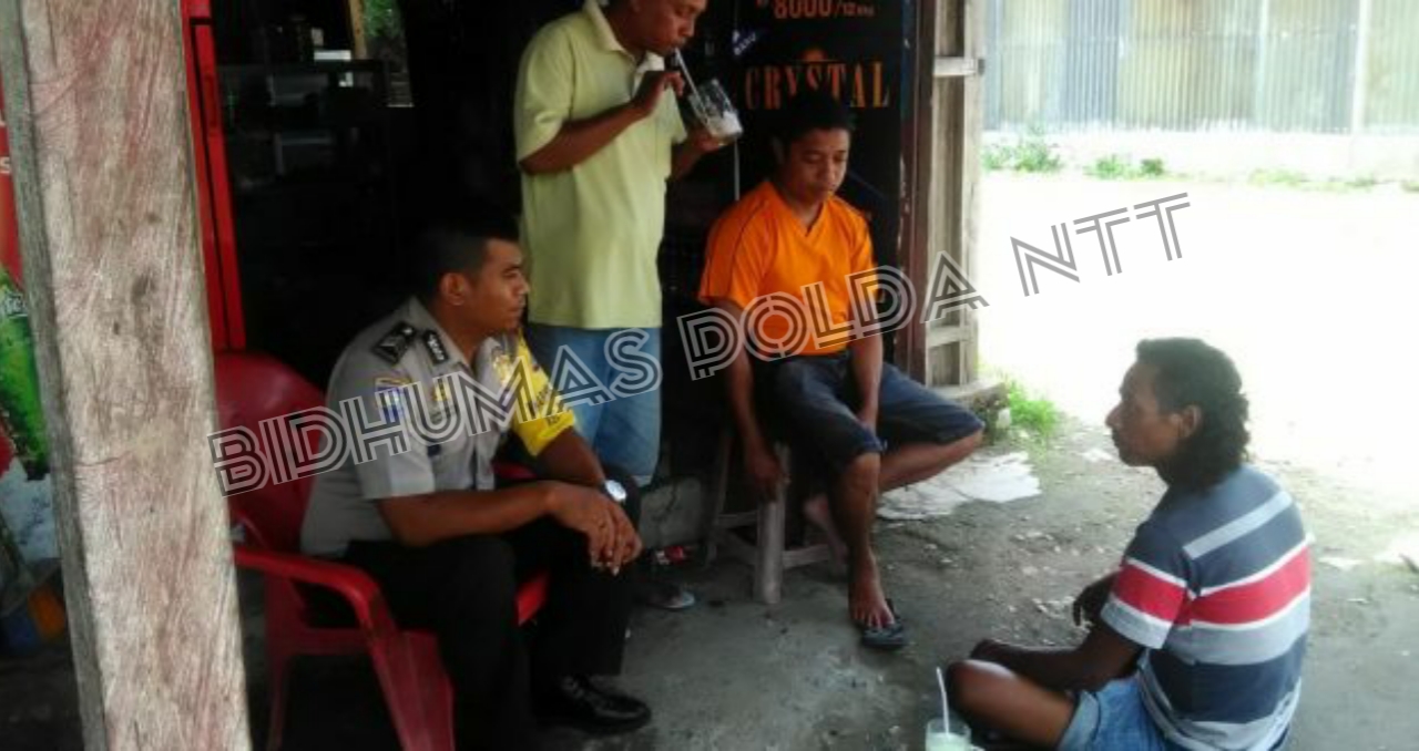 Bhabinkamtibmas Polres Belu Ajak Pemuda Tulamalae Sukseskan Pemilu 2019