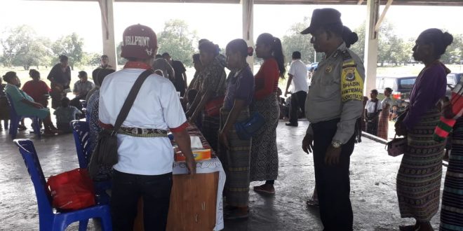 Launching Perdana Bansos, Jajaran Polres TTU lakukan Pengamanan