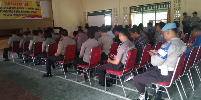 Polres Mabar Sosialisasi Perkap Tentang Kode Etik