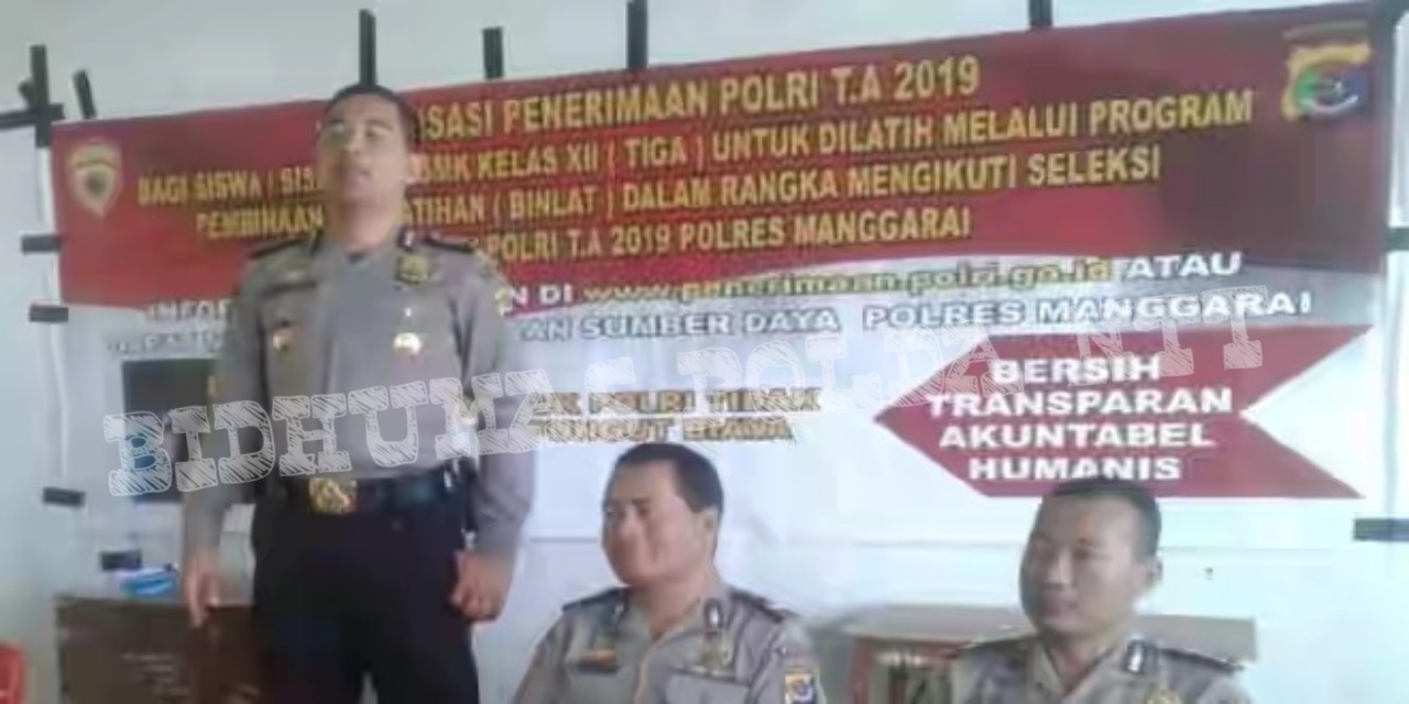 Kabag SDM Manggarai Penyuluhan di SMAN I Poco Ranaka