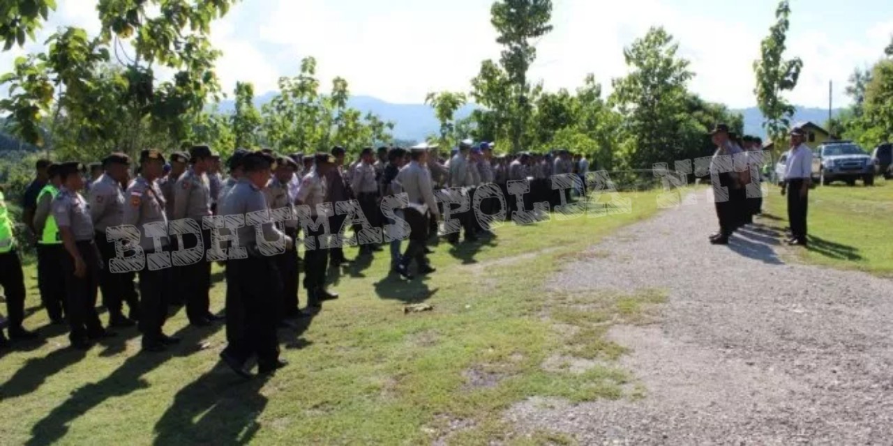 Jelang Pesta Adat Pasola, Polres Sumba Barat Laksanakan Pengecekan Kesiapan Personel