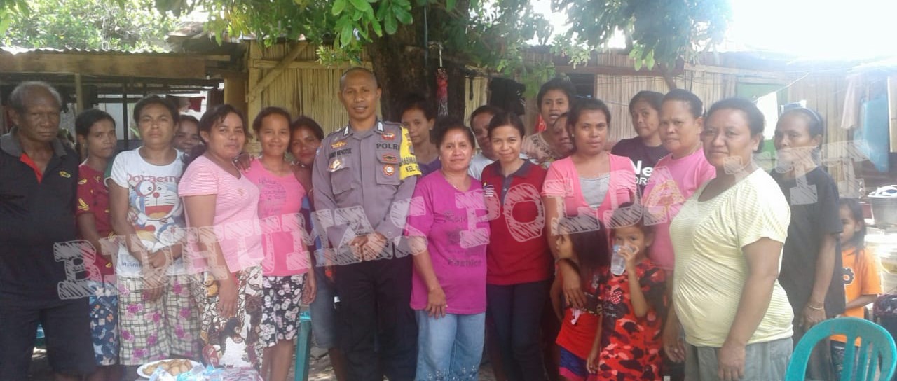 Giat Bansos, Bhabinkamtibmas Oebufu Selalu Aktif Giat Sambang Warganya