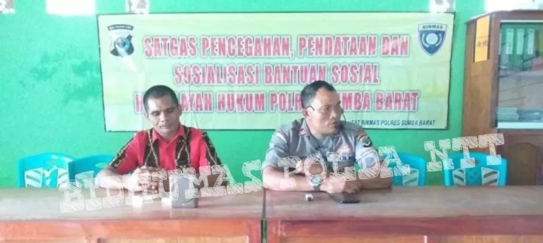 Penyuluhan Satgas Pencegahan, Pendataan dan Sosialisasi Bansos oleh Iptu I Nyoman Miasa