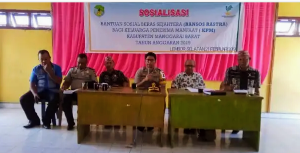 Kapolres Manggarai Barat Sosialisasi Bansos dan Rastra Tahun 2019