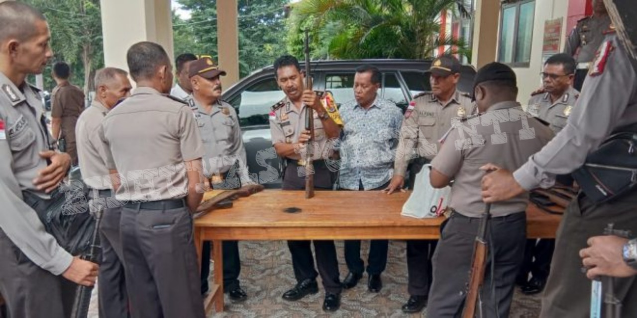 Wakapolres TTU Pimpin Pemeriksaan Senpi Personel TTU