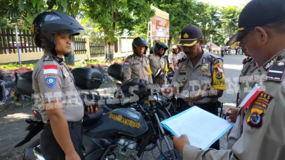 WAKAPOLRES TTU CEK 59 KENDARAAN OPRASIONAL BHABINKAMTIBMAS