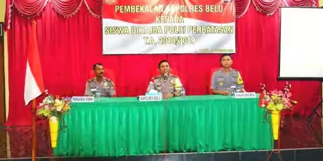 Kapolres Belu Berikan Pembekalan kepada Siswa Diktukba Polri Perbatasan SPN Polda NTT