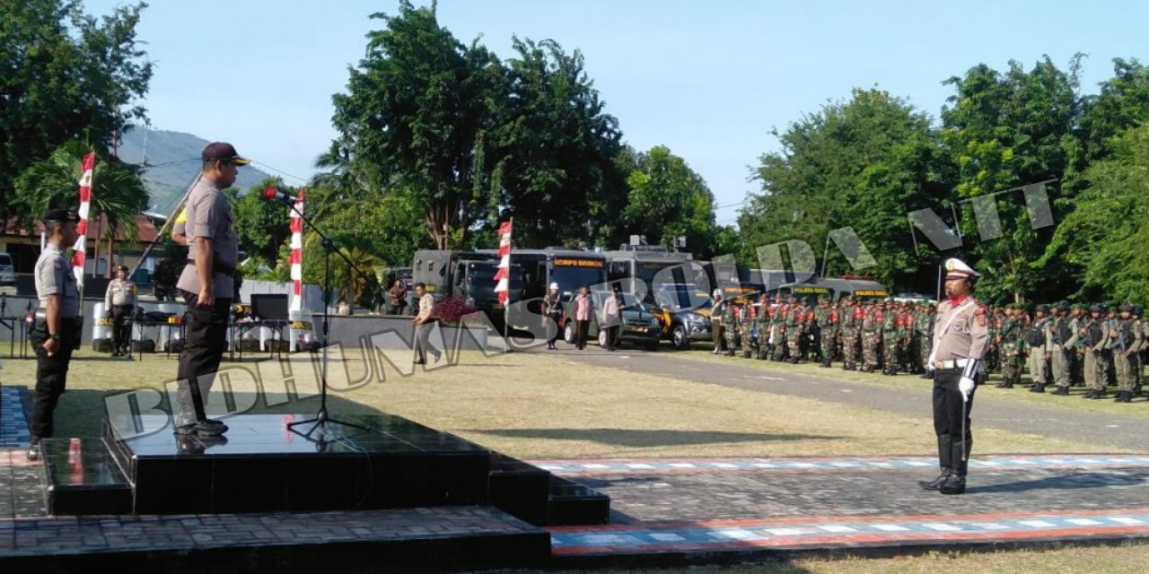 Jelang Pemilu 2019, Polres Ende Gelar Apel Kesiapan Pengamanan