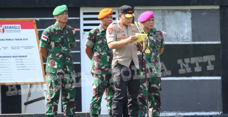 Polda NTT Selenggarakan Apel Gelar Pasukan Operasi Mantap Brata 2018