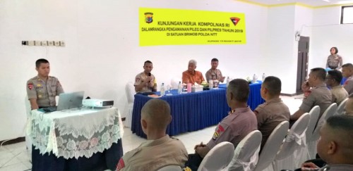 Pengamanan Pileg dan Pilpres 2019, Kompolnas Kunjungi Satbrimobda NTT