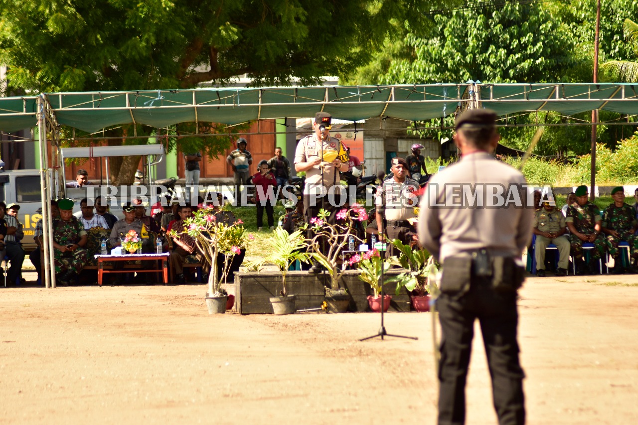 Polres Lembata Gelar Pasukan Dalam Rangka Kesiapan Kampanye Terbuka