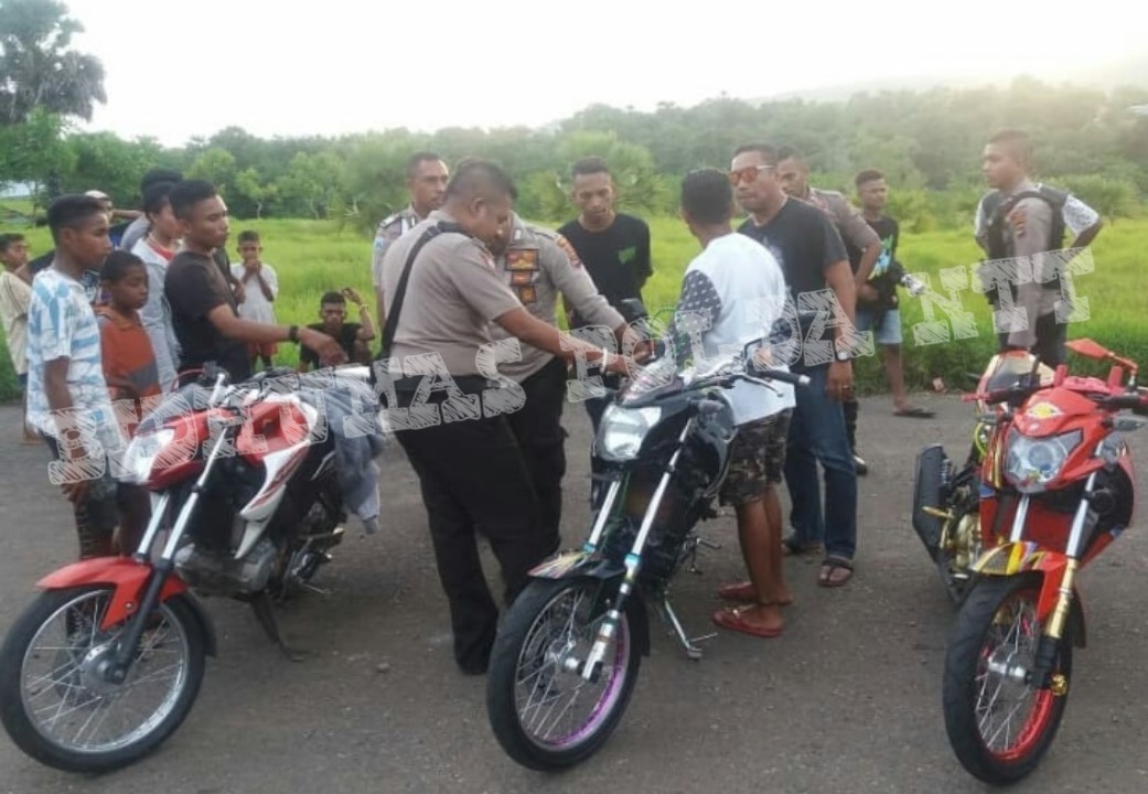 Beri Rasa Aman, Sat Samapta Polres Sikka Gelar Razia Knalpot Racing