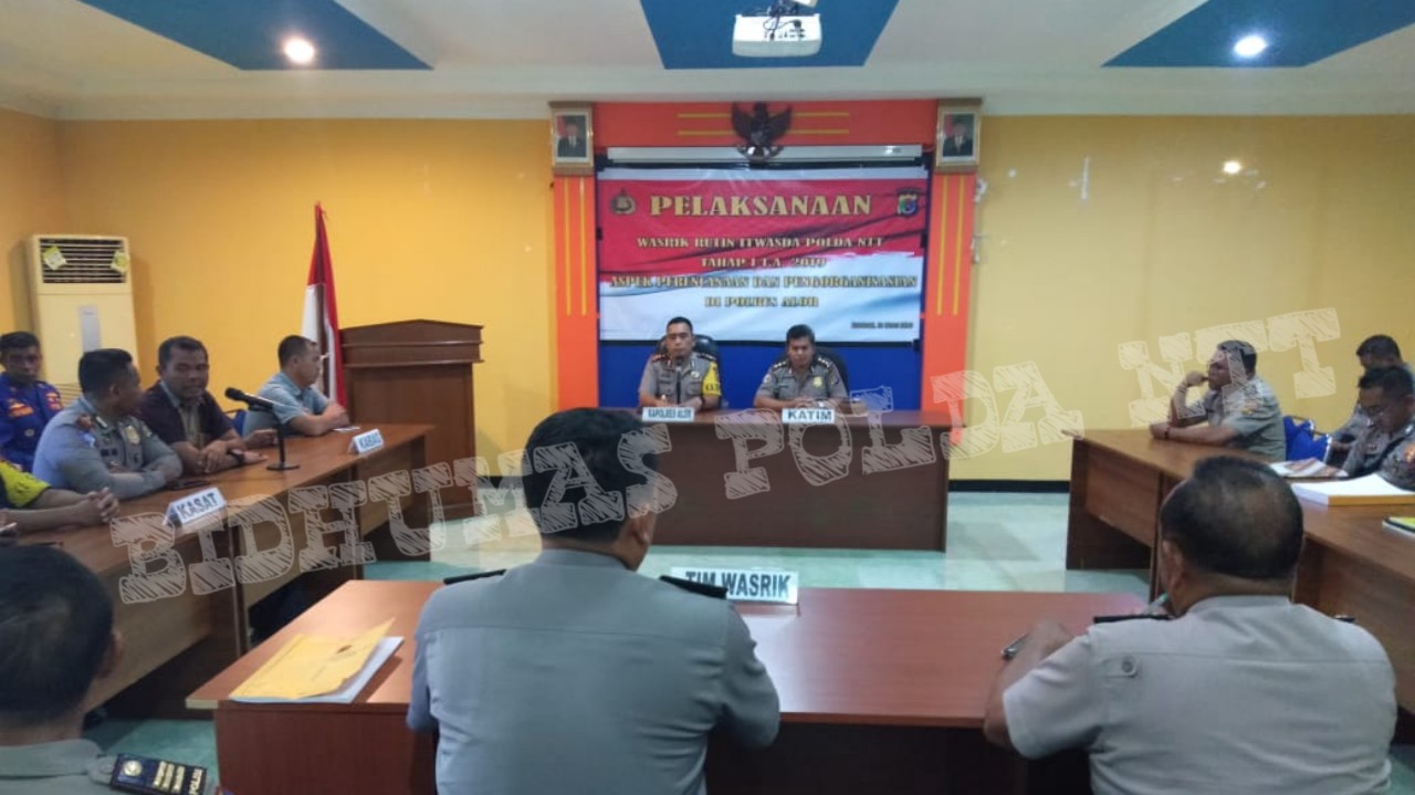 Itwasda Polda NTT Kunjungi Polres Alor Dalam Rangka Wasrik Tahap I