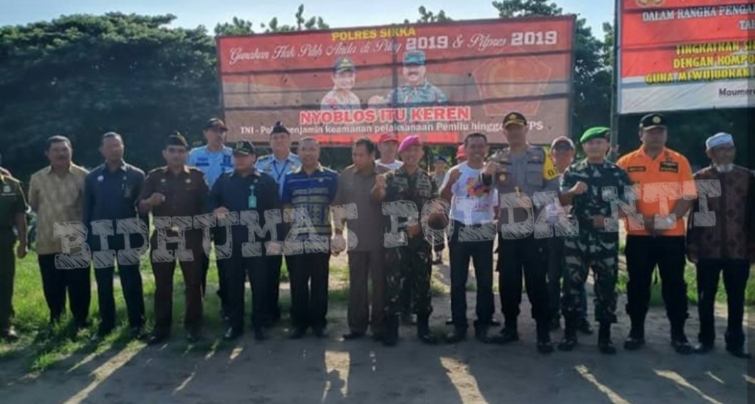 Polres Sikka Gelar Apel OMB Dalam Kesiapan Kampanye Terbuka Pemilu 2019