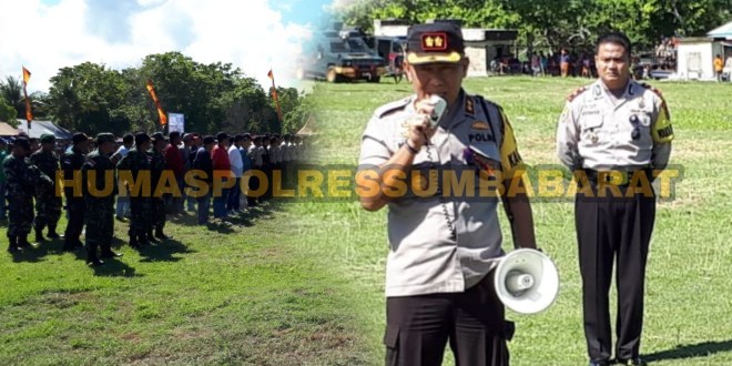 Kapolres Sumba Barat Pengecekan Kesiapan Personel Dalam Pengamanan Pesta Adat Pasola