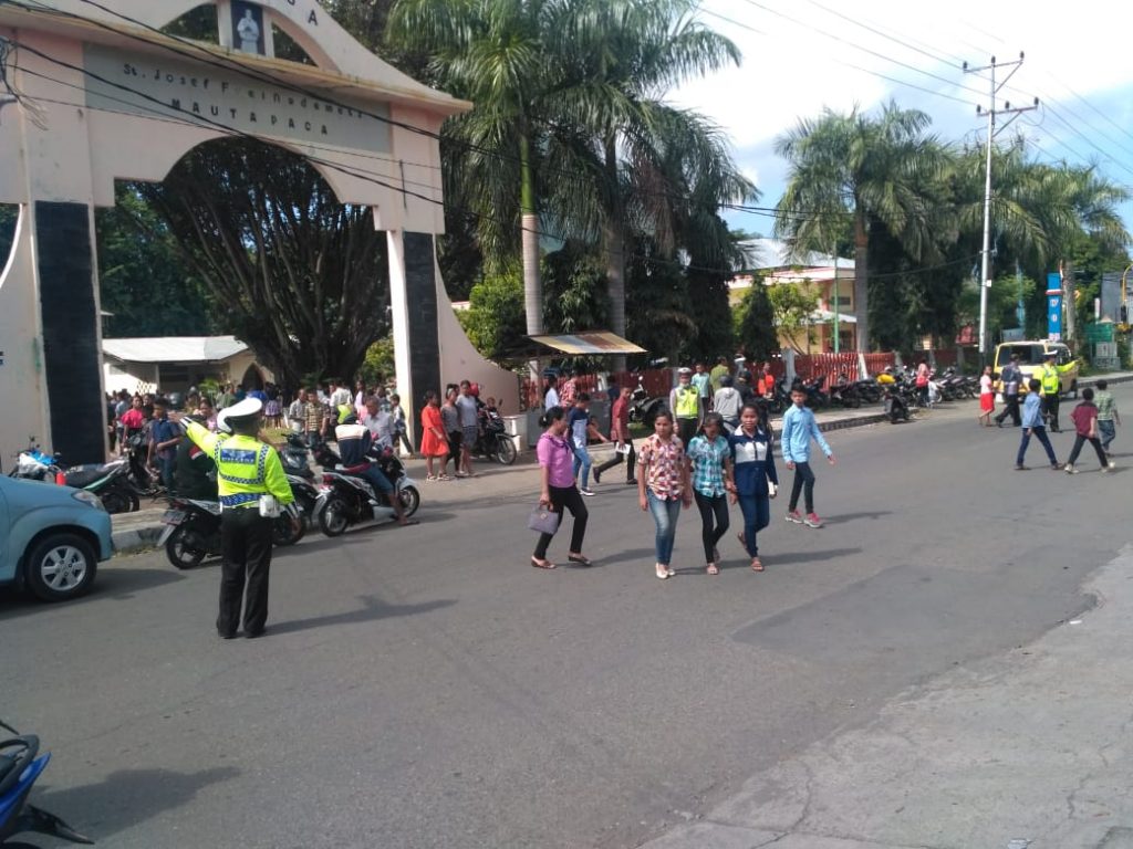 Polres Ende Lakukan Pengamanan Kegiatan Ibadah Misa Ekaristi,