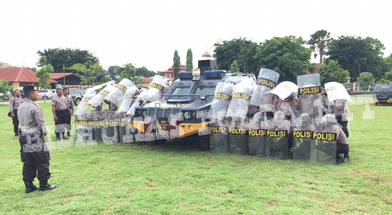 Persiapan Pemilu 2019, Ditsamapta Polda NTT Laksanakan Latihan Dalmas