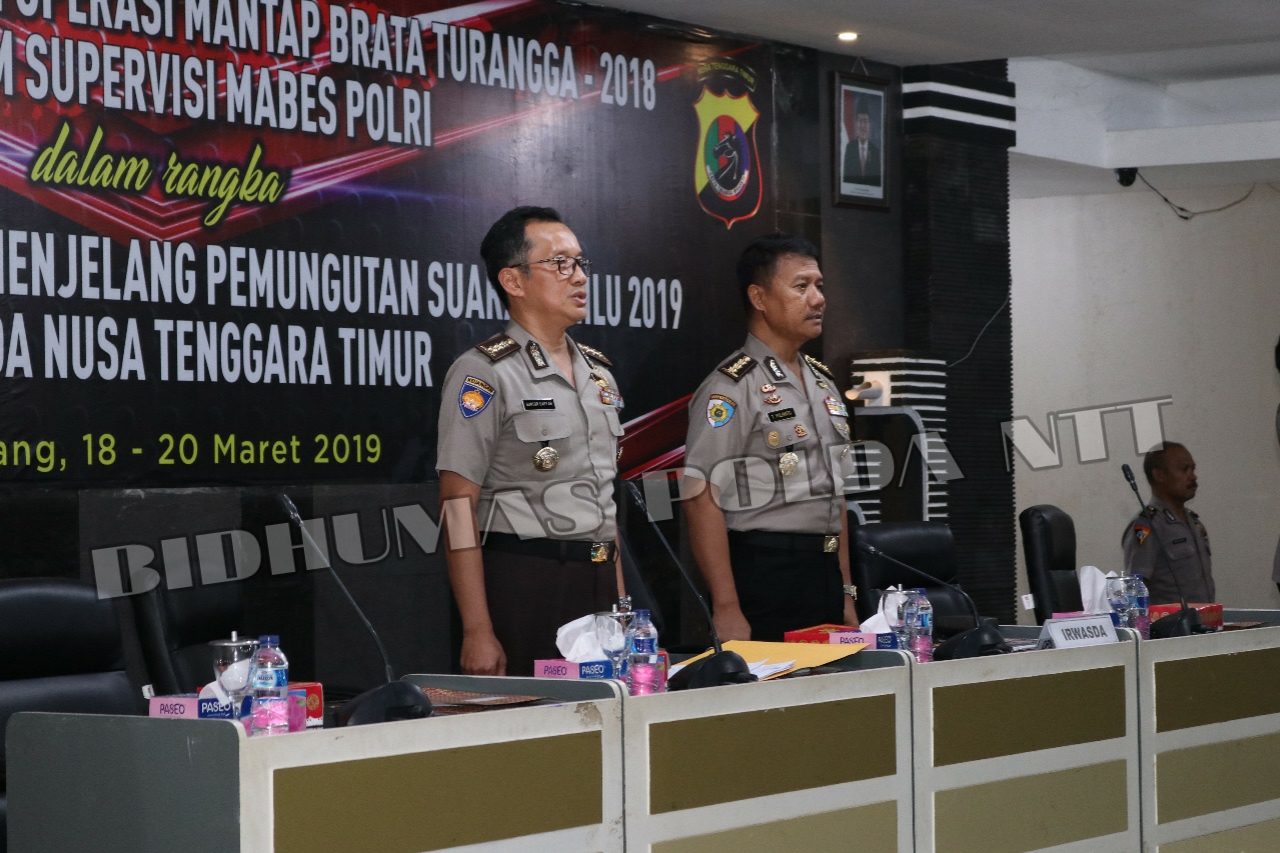 Tim Supervisi Ops Mantap Brata Mabes Polri Lakukan supervisi dan Asistensi di Polda NTT