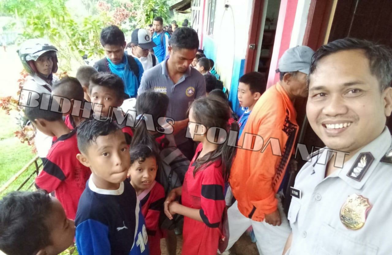 Kanit Binmas Polsek Loli Pantau dan Mengamankan Kegiatan O2SN tingkat SD