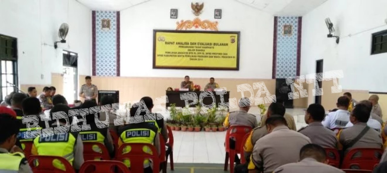 Kapolres Ende Pimpin Rapat Pengamanan Kampanye Pemilu 2019