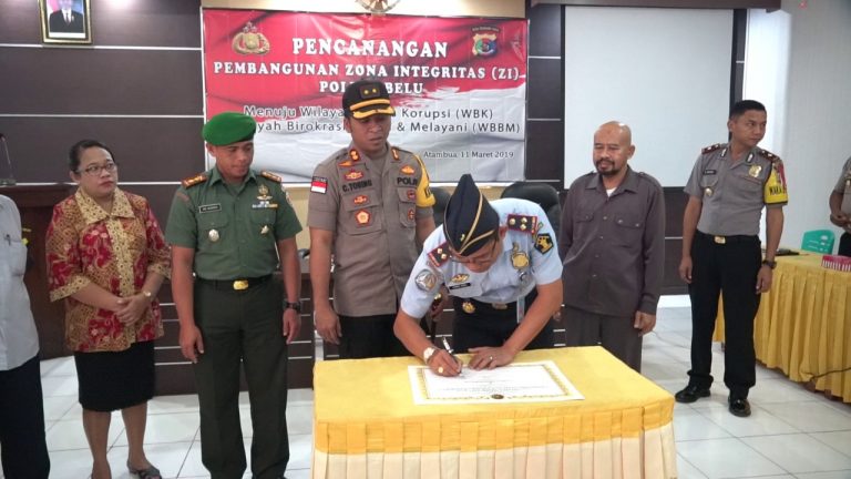 Polres Belu gelar Pencanangan Pembangunan Zona Integritas (ZI) Menuju WBK dan WBBM