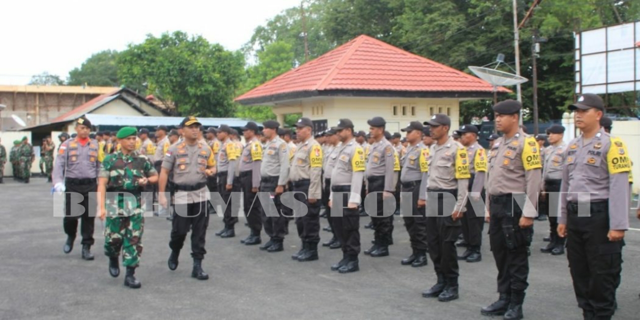 Kesiapan Pengaman Pemilu 2019, Polres Belu Gelar Apel Gabungan TNI-POLRI