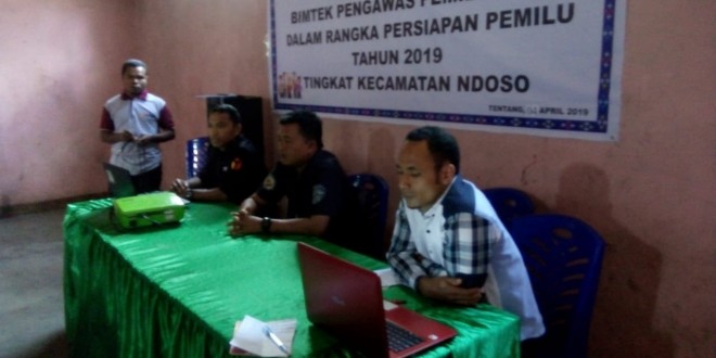 Kanit IK Polsek Kuwus Paparkan Peta Kerawanan Pemilu 2019 di Kecamatan Ndoso