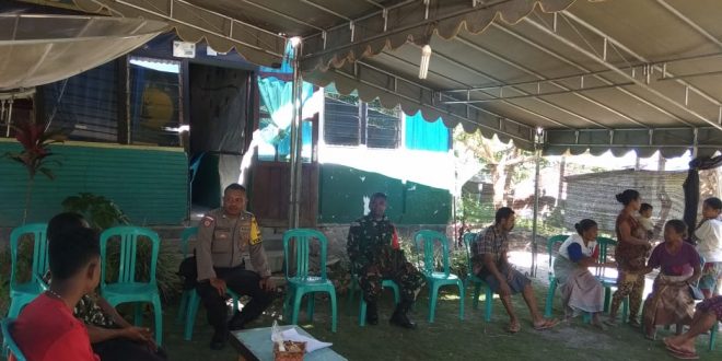 Personel Pam TPS TTS Gelar Patroli dan Menyambangi Warga Beri Pesan Kamtibmas