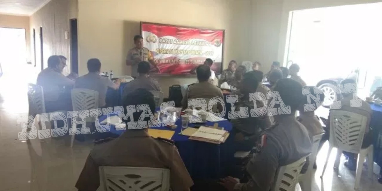 Arahan Kapolres Sumba Barat Dalam Rapat Pelaksanaan Pengamanan Jelang Pemilu 2019